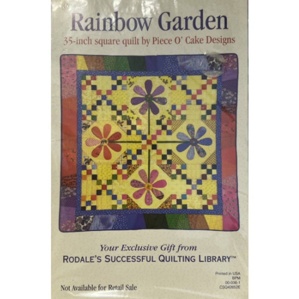 Vintage ©1998 - Rainbow Garden Pattern by Piece O' Cake Designs